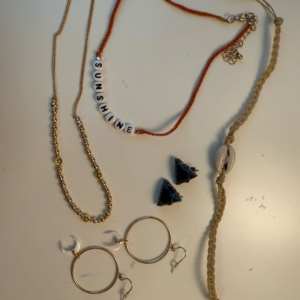 Gold and Black Jewelry Set